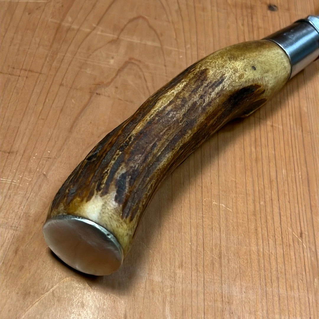 Vintage Handforged 5.5" Bayonet Carving Fork Stag Handle Gothic Style - Image 9