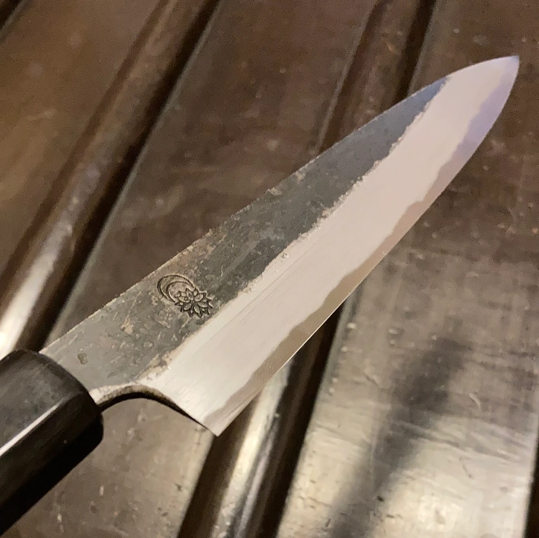 Sakai Kikumori Kikuzuki Kuro 150mm Petty Shirogami 2 - Image 6