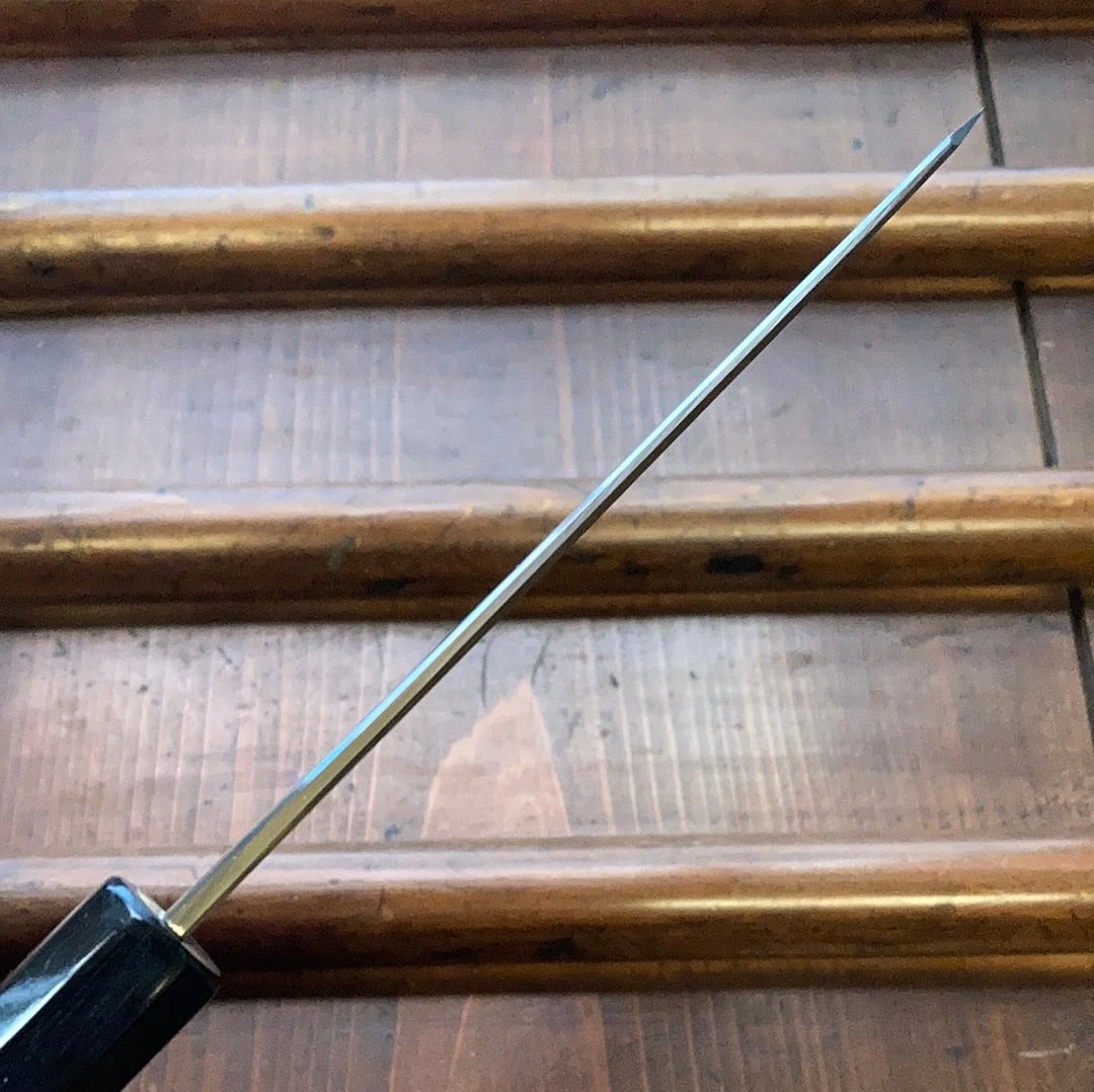 Sakai Kikumori Kikuzuki Uzu 135mm Kiritsuke Petty Aogami 1 With Saya - Image 10