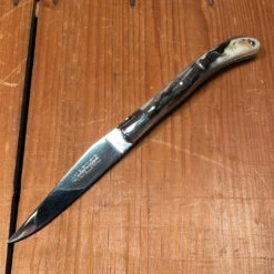 Fontenille Pataud Laguiole Le Pocket 10cm Pocket Knife Dark Ram Horn Lockback