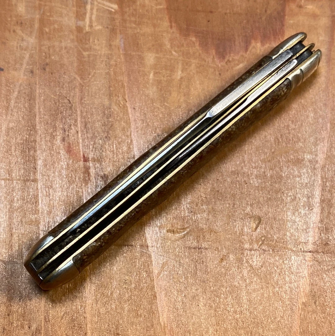 Vintage NY Knife Co 2 7/8” Dog Leg Jack Knife Pyralin 1856-1931 - Image 6