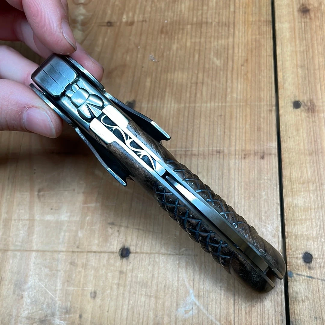 Fontenille Pataud Laguiole Magnum Sommelier Pocket Knife Carved Pinned Walnut - Image 4