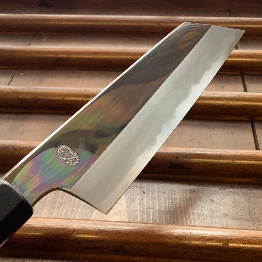 Sakai Kikumori Choyo 180mm Kiritsuke Santoku Shirogami 2 With Saya - Image 7
