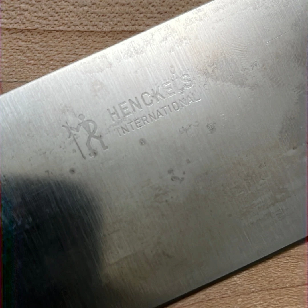 Vintage J A Henckels International 8.5" Chef Knife Carbon Steel W Sleeve 1960's? - Image 3