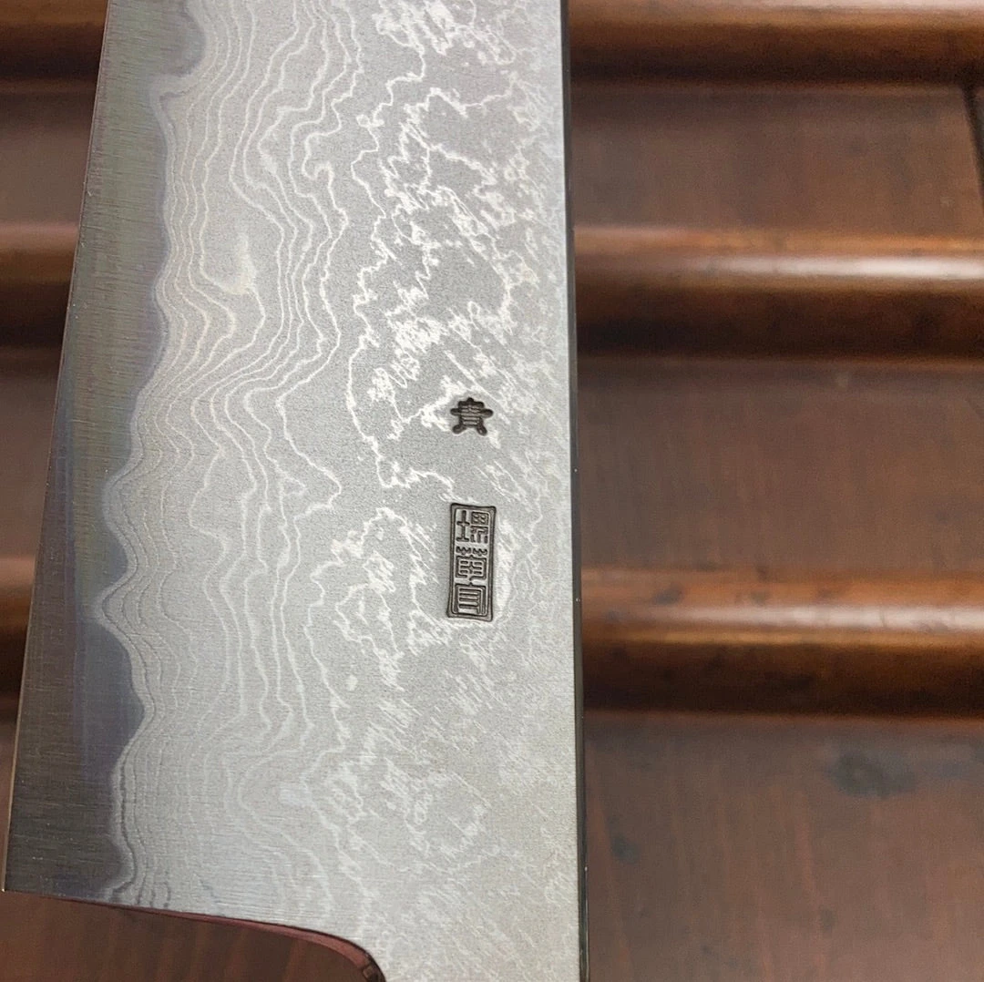 Sakai Kikumori Kikuzuki Uzu 210mm Gyuto Aogami 1 With Saya - Image 6