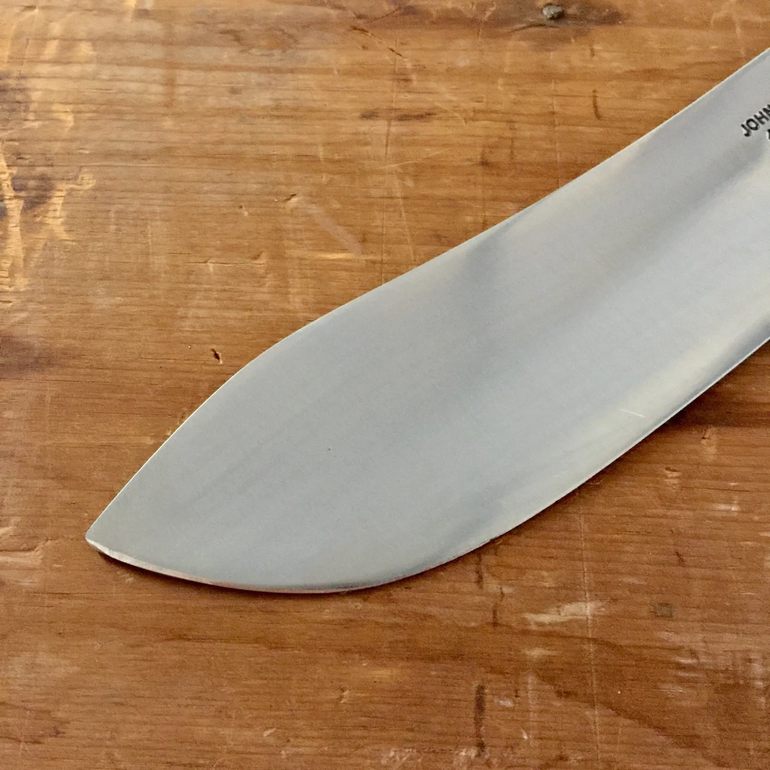 John Nowill 10" Bullnose Butcher Knife Carbon Steel 19th C Pattern Sheffield - Image 2