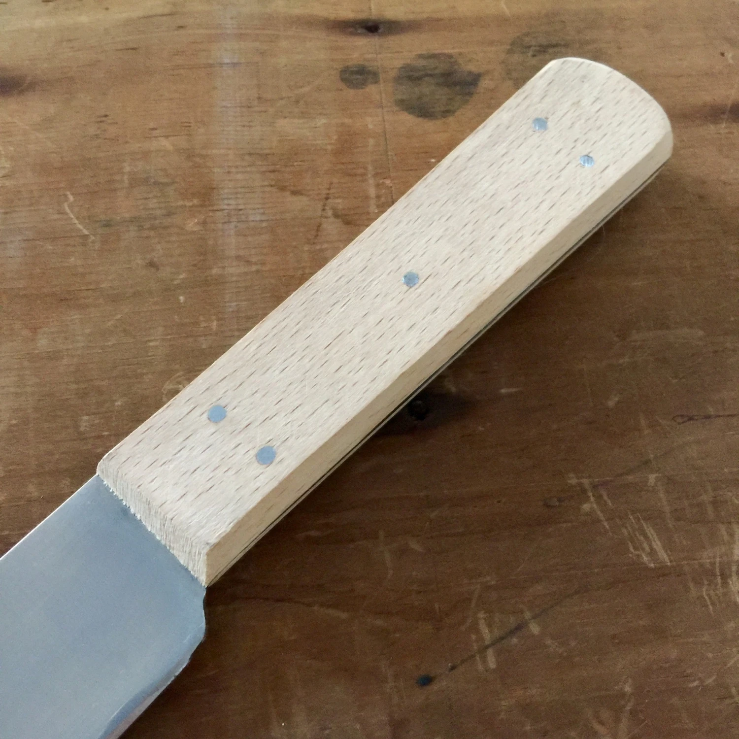 John Nowill 10" Bullnose Butcher Knife Carbon Steel 19th C Pattern Sheffield - Image 4