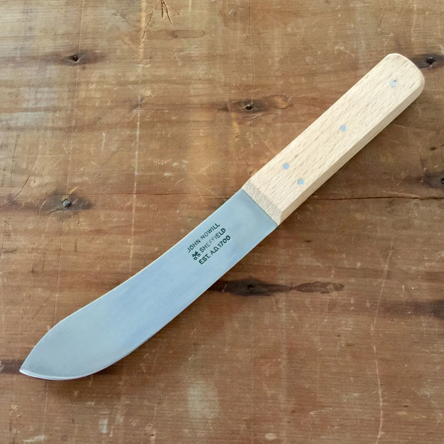 John Nowill 5" Bullnose Butcher Knife Carbon Steel 19th C Pattern Sheffield