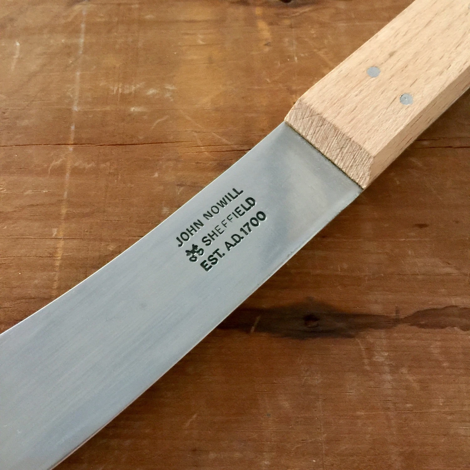 John Nowill 5" Bullnose Butcher Knife Carbon Steel 19th C Pattern Sheffield - Image 3