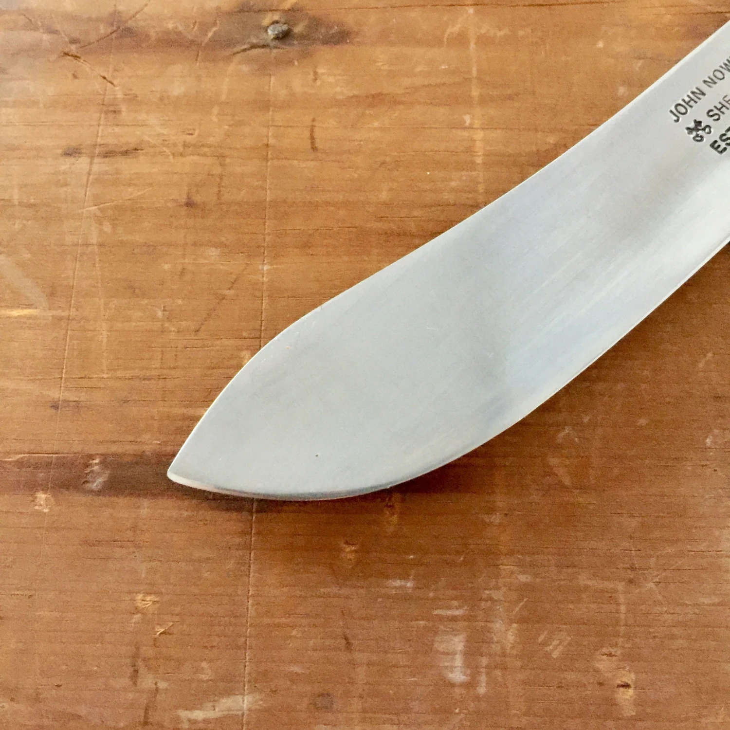 John Nowill 5" Bullnose Butcher Knife Carbon Steel 19th C Pattern Sheffield - Image 2