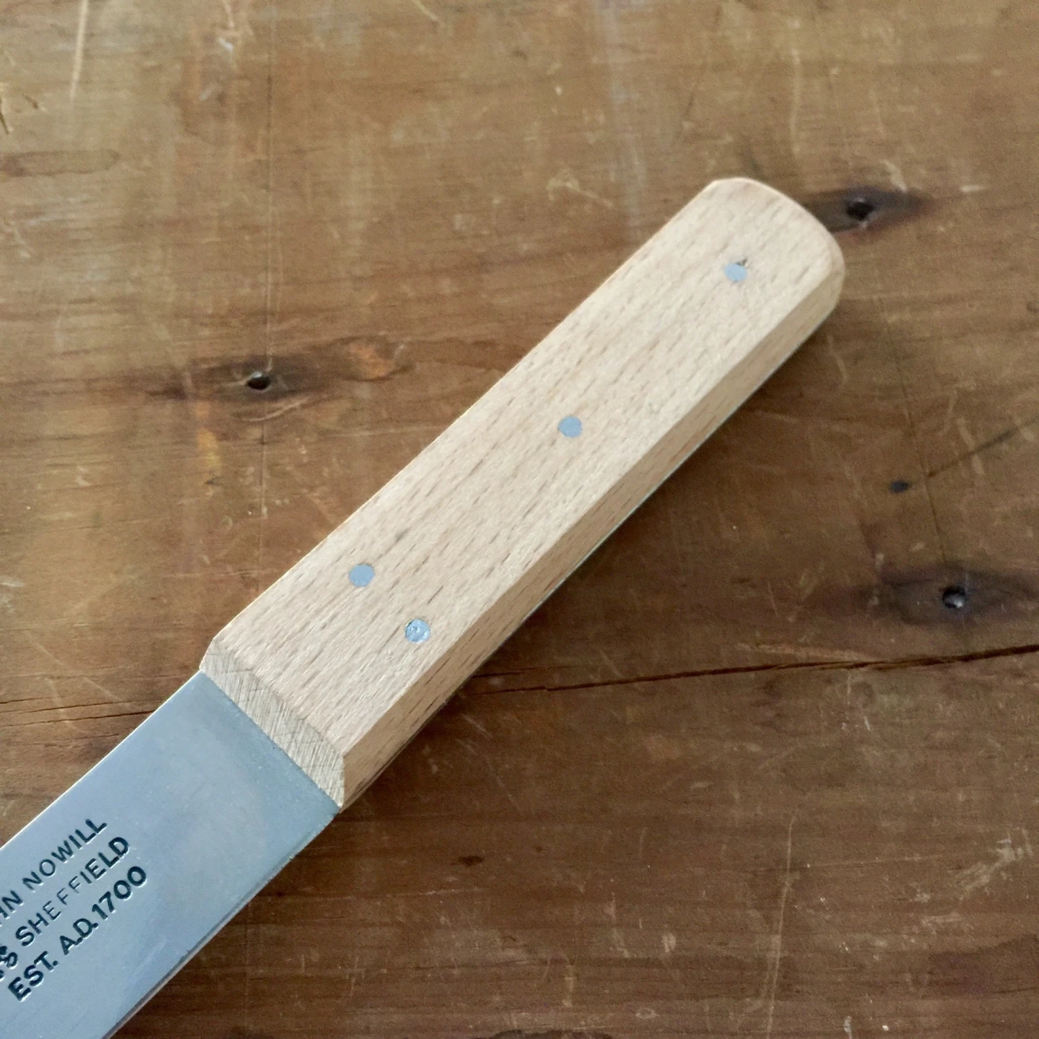 John Nowill 5" Bullnose Butcher Knife Carbon Steel 19th C Pattern Sheffield - Image 4