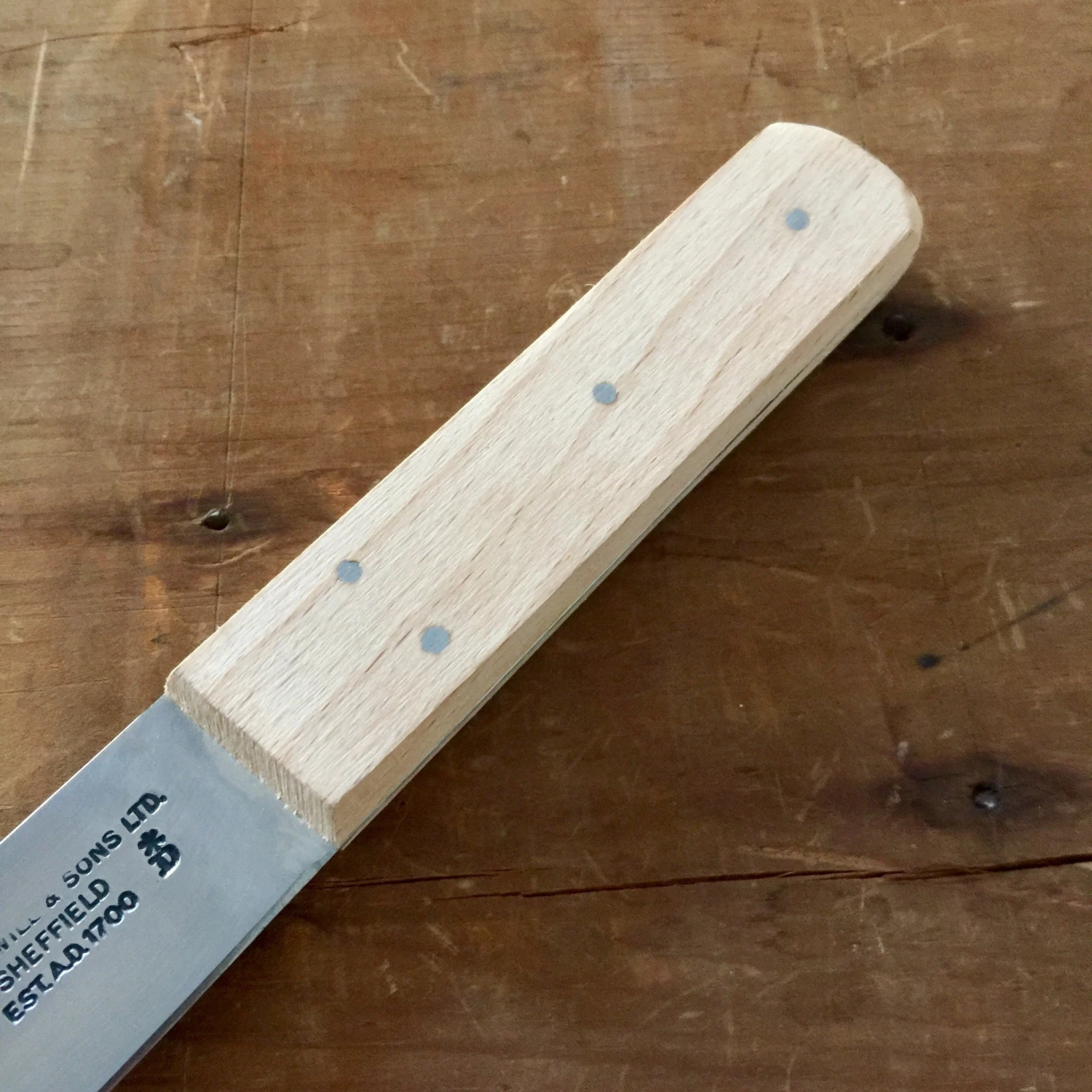 John Nowill 6" Bullnose Butcher Knife Carbon Steel 19th C Pattern Sheffield - Image 4