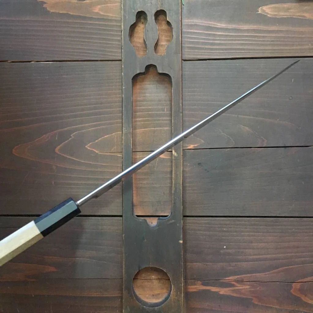 Sakai Kikumori Choyo 270mm Yanagi Shirogami 2 With Saya - LEFTY - Image 5