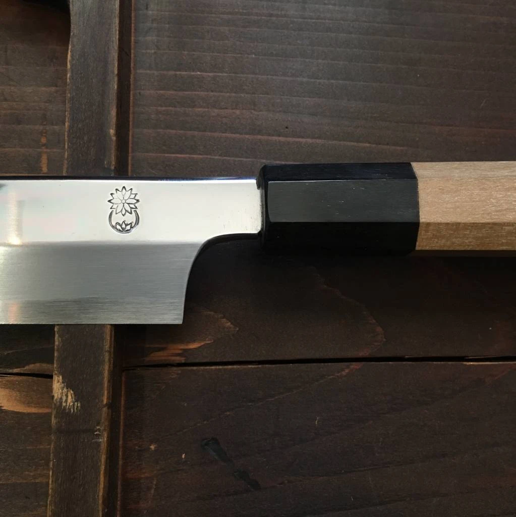 Sakai Kikumori Choyo 270mm Yanagi Shirogami 2 With Saya - LEFTY - Image 2