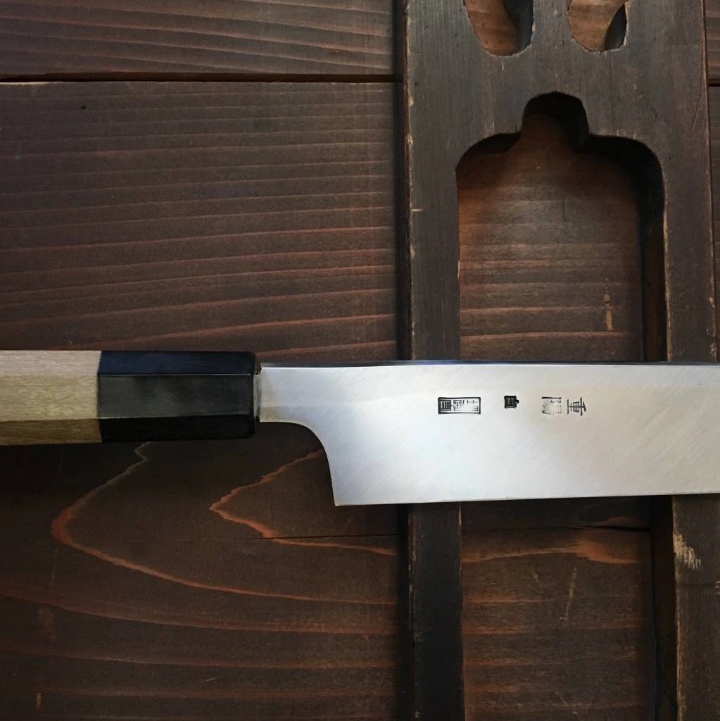Sakai Kikumori Choyo 270mm Yanagi Shirogami 2 With Saya - LEFTY - Image 3