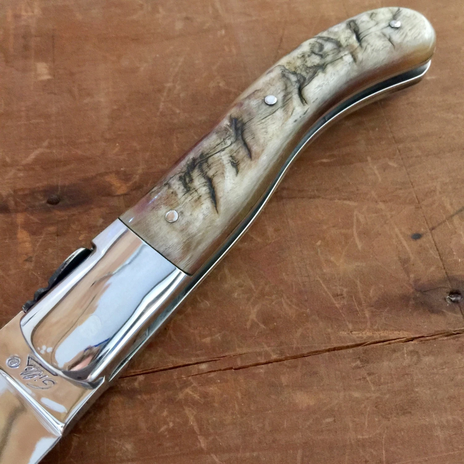 Fontenille Pataud Laguiole Sport 13cm Pocket Knife Ram Horn Lockback - Image 5