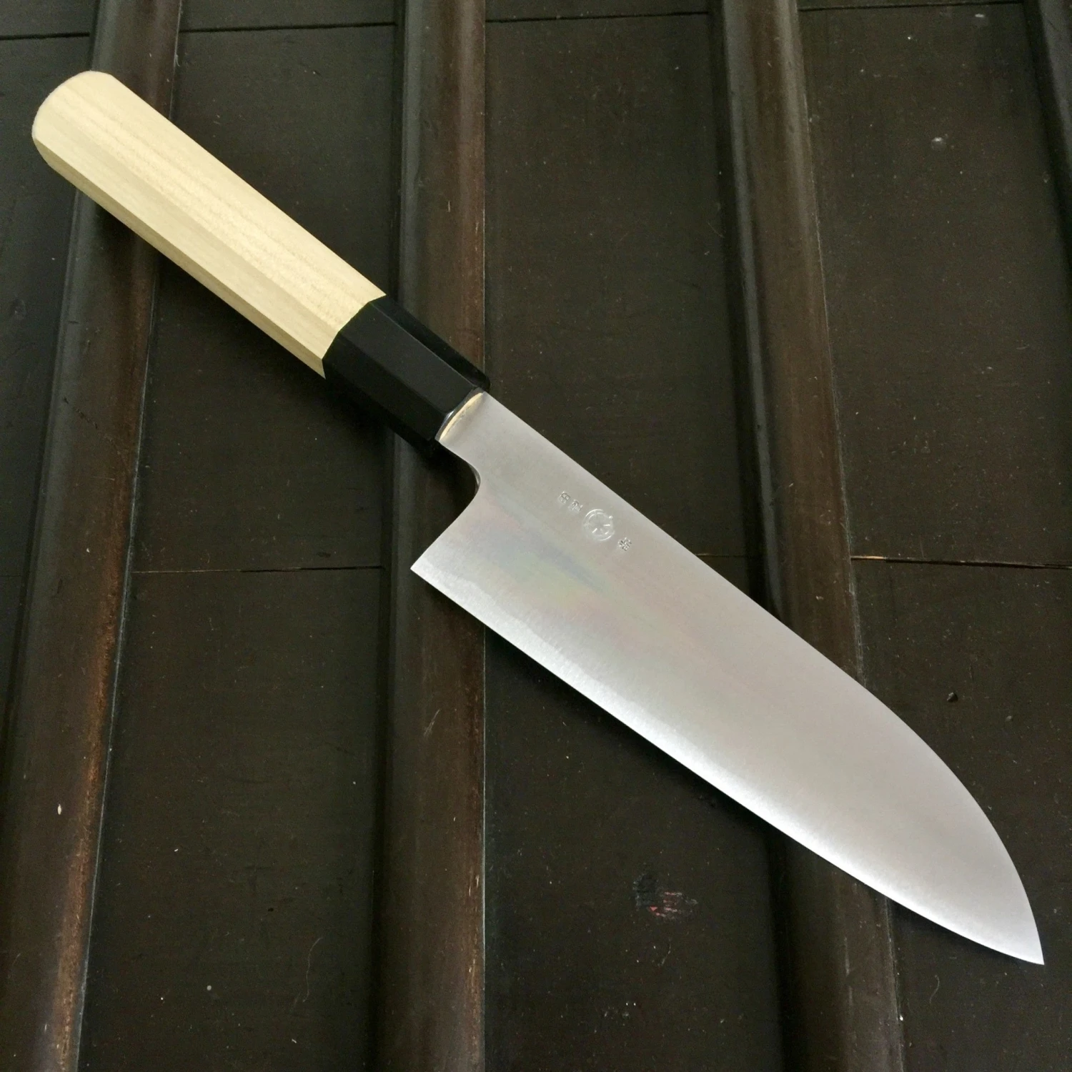 Takada No Hamono 180mm Santoku Iron Clad Aogami 2 Ho & Horn Octagonal