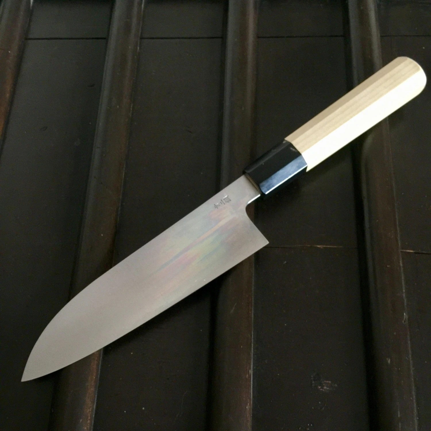 Takada No Hamono 180mm Santoku Iron Clad Aogami 2 Ho & Horn Octagonal - Image 5