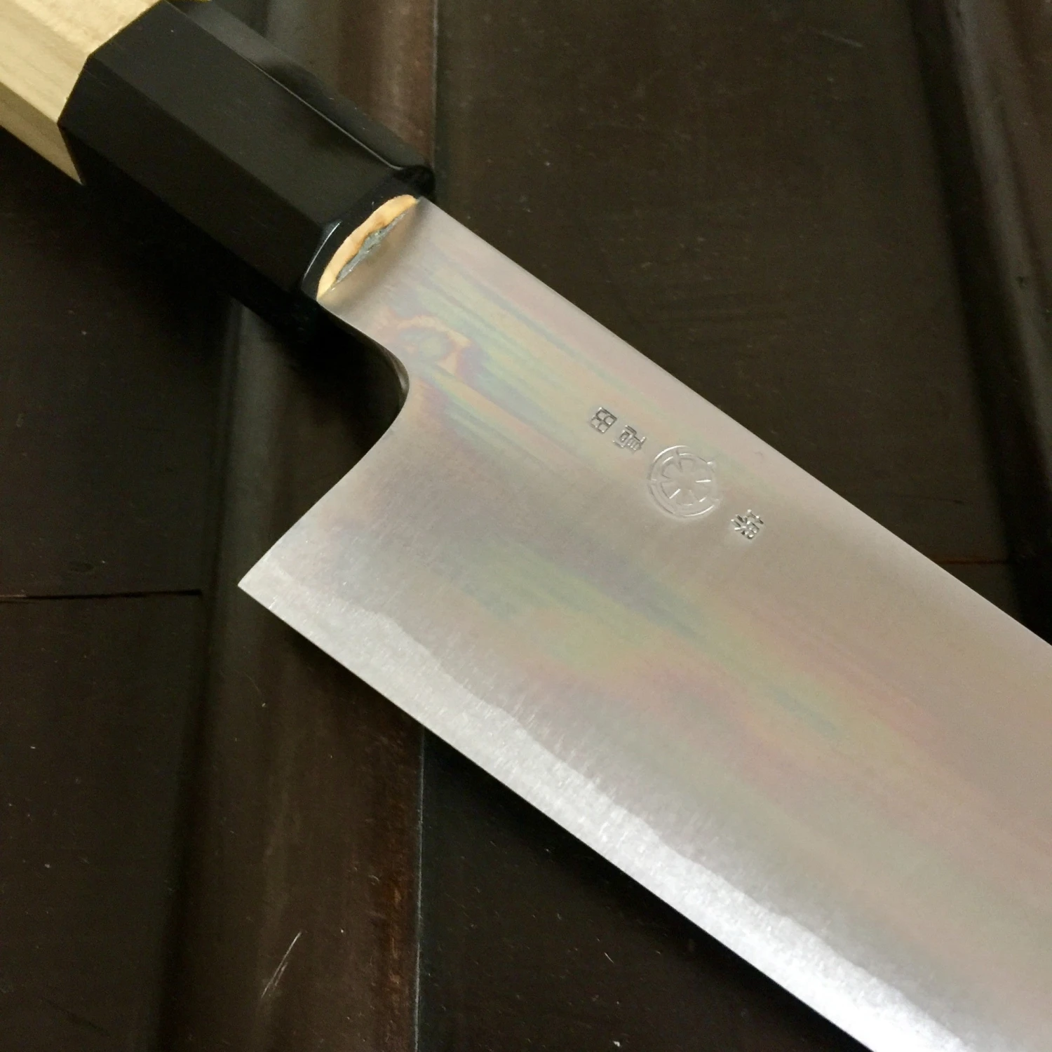 Takada No Hamono 180mm Santoku Iron Clad Aogami 2 Ho & Horn Octagonal - Image 3